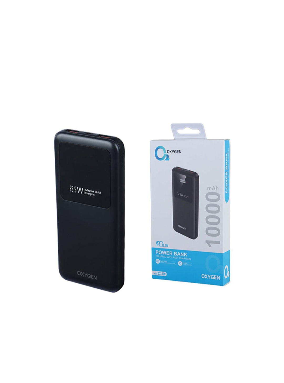‏ پاور بانک فست شارژ اکسیژن OX-100 PD 22.5W ظرفیت 10000 میلی آمپر ساعت